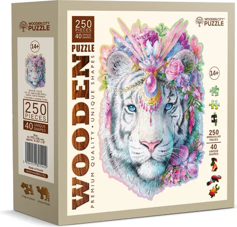 Wooden City Drevené puzzle Mystický tiger / 250 dielikov / od 14 rokov