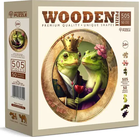 Wooden City Drevené puzzle Láska a žaby / 505 dielikov / od 10 rokov