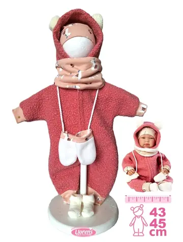 Llorens M844-001 oblečenie pre bábiku bábätko NEW BORN veľkosti 43-45 cm