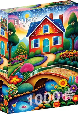 ENJOY Puzzle Farebný dom / 1000 dielikov / od 14 rokov