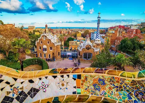 ENJOY Puzzle Výhľad z parku Güell, Barcelona / 1000 dielikov / od 14 rokov