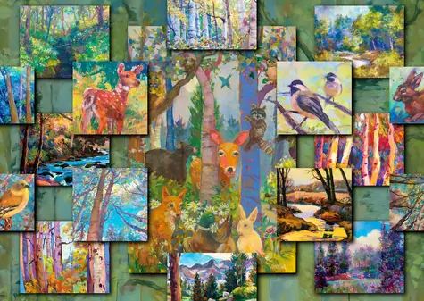 ENJOY Puzzle Lesná koláž / 1000 dielikov / od 14 rokov