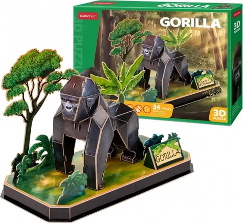 CubicFun 3D puzzle Gorila /34 dielikov/ od 8 rokov