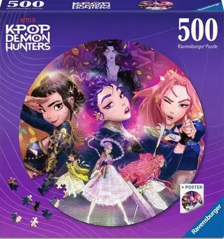 Ravensburger Kruhové puzzle: K-pop: Lovkyňa démonov 500 dielikov / od 12 rokov