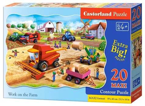 Castorland 02436 Puzzle Práca na farme MAXI / 20 dielikov / od 4 rokov