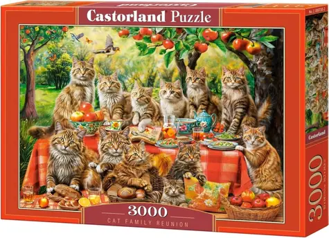 Castorland 300730-2 Puzzle Stretnutie mačacej rodiny / 3000 dielikov / od 9 rokov