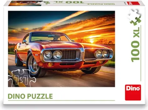 Dino Firebird pri západe slnka / 100 dielikov / XL / od 5 rokov