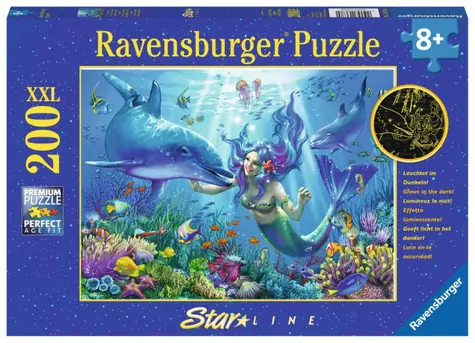 Ravensburger Svietiace puzzle Podvodný raj XXL / 200 dielikov / od 8 rokov