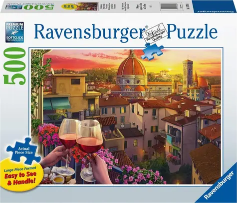 Ravensburger Puzzle Útulné miesta: Terasa vo Florencii XXL / 500 dielikov / od 12 rokov