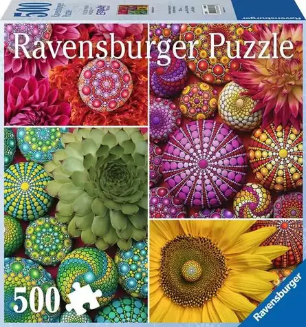 Ravensburger Puzzle Mandala kvety / 500 dielikov / od 12 rokov