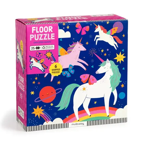 Mudpuppy Podlahové puzzle Kúzelní jednorožci 25 dielikov / od 2 rokov