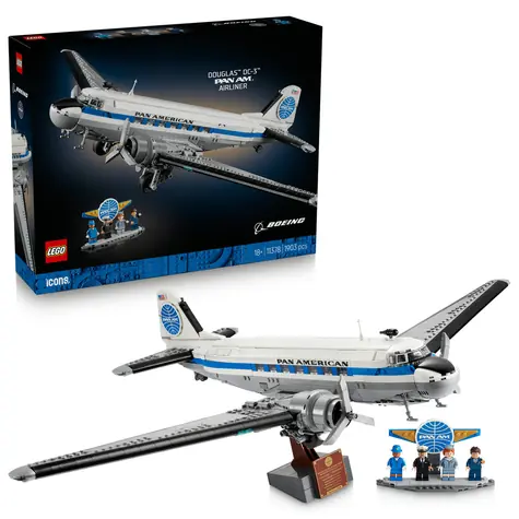 LEGO® Icons 11378 Dopravné lietadlo Douglas™ DC-3™ PAN AM® / Počet dielikov: 1903 / od 18 rokov