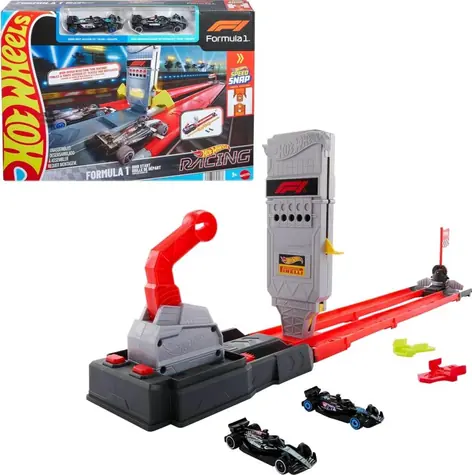 Mattel Autodráha Hot Wheels Racing Formula 1 súboj na štarte JKM88 / dve dráhy / od 3 rokov