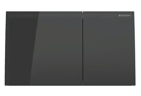 Geberit Sigma70 - Ovládanie splachovania sklo/čierna