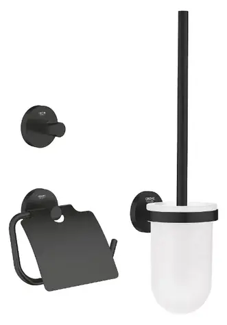 Grohe QuickFix Start - Set doplnkov pre toaletu 3 v 1 matná čierna 