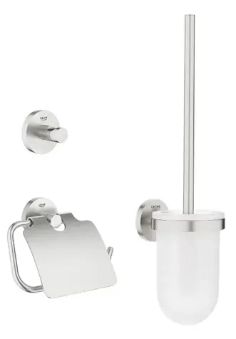 Grohe Essentials - Sada doplnkov pre toaletu 3 v 1 supersteel 