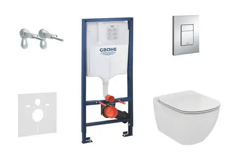 Grohe Rapid SL - Set predstenovej inštalácie WC a sedátka Ideal Standard | Aquablade | SoftClose | Skate Cosmo|chróm