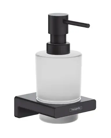 Hansgrohe AddStoris - Dávkovač mydla s držiakom matné sklo/čierna mat