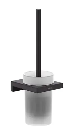 Hansgrohe AddStoris - WC kefa nástenná matné sklo/čierna mat