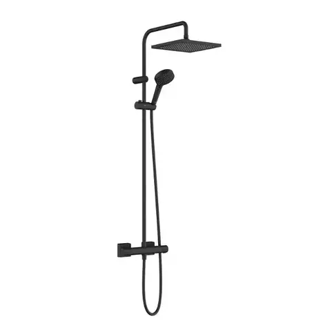 Hansgrohe Vernis Shape - Sprchový set Showerpipe 240 s termostatom | 2 prúdy | EcoSmart | matná čierna