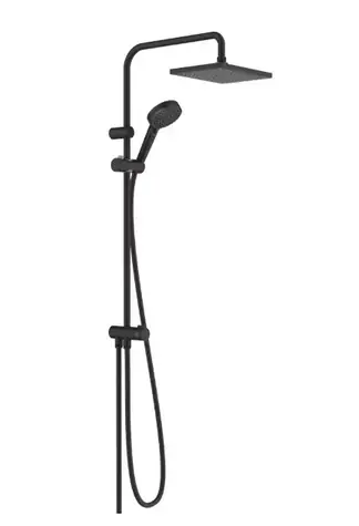 Hansgrohe Vernis Shape - Sprchový set Showerpipe 230 Reno | EcoSmart | matná čierna
