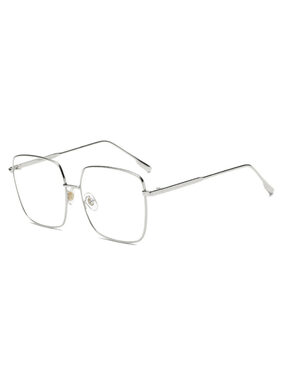 VeyRey Okuliare blokujúce modré svetlo hranaté Ernstep strieborné