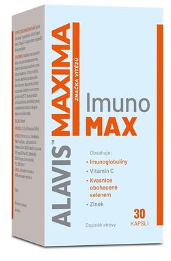 ALAVIS MAXIMA ImunoMAX 30 kapsúl / Výživový doplnok / Obsahuje minimálne 30 % imunoglobulínov v jednej kapsuli