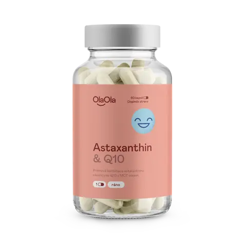 OlaOla Astaxantín+Q10 podporujúci vitalitu / 60 kapsúl