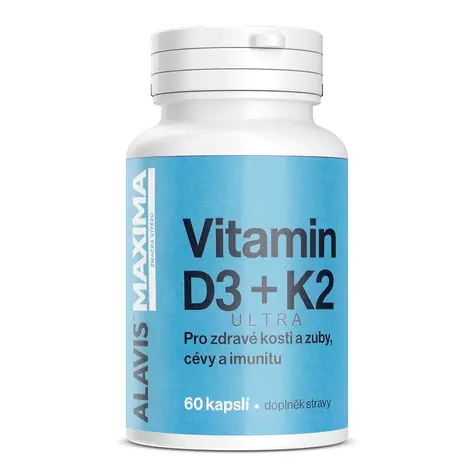 ALAVIS MAXIMA Vitamín D3 K2, 60 kapsúl