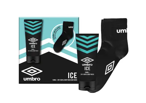 Umbro 2in1 Hair & Body Wash Ice 150 ml + Men's Socks / Sprchový gél na vlasy a telo