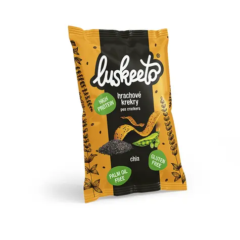 Luskeeto Strukovinové Krekry 40 g chia