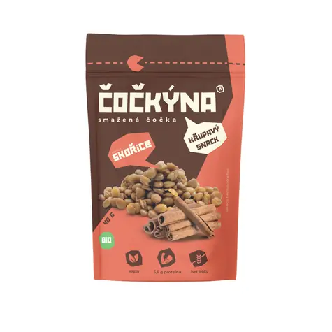 Šošovica Vyprážaná Šošovka Bio 40 g škorice