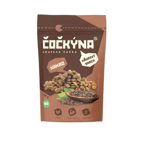 Šošovica Vyprážaná Šošovka Bio 40 g kakao