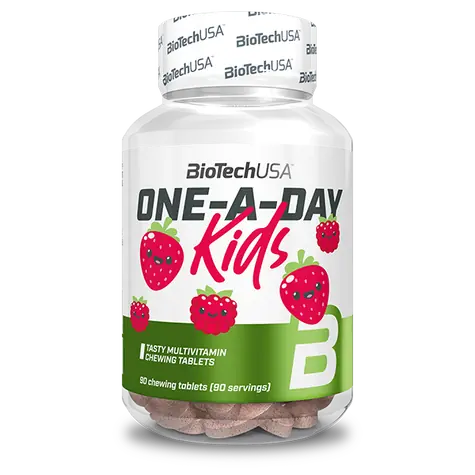 BioTech One-A-Day Kids 90 tbl strawberry Raspberry