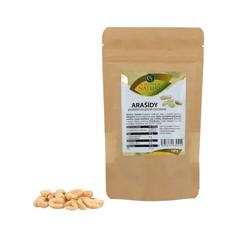 Golden Nature Arašidy pražené nesolené 100g