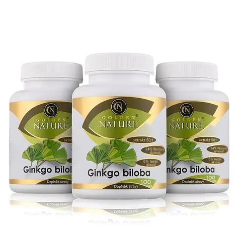 Golden Nature Ginkgo Biloba extrakt 50:1 60mg 300 cps. (3x100 cps)