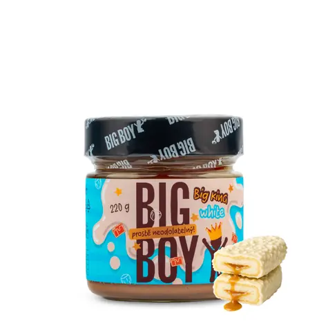 Big BOY® Big King White - Krém s lieskovými orechmi a mliekom 220g