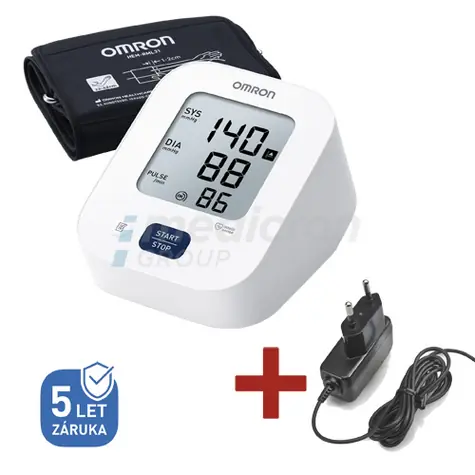 Omron M2+AC biela / Digitálny tonometer so sieťovým zdrojom
