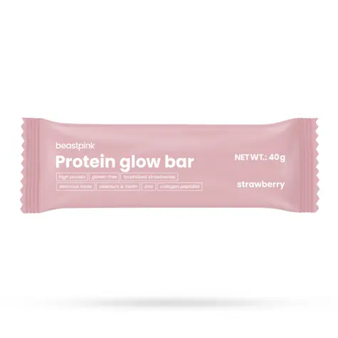 Proteín GlowBar - BeastPink (jahoda, 40 g)