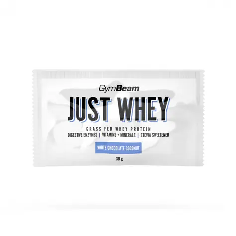 Just Whey Grass-Fed Protein - GymBeam (biela čokoláda kokos, 30 g)