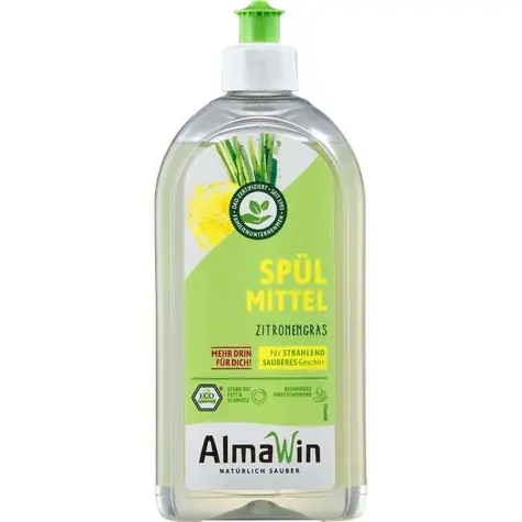Tekutý prostriedok na riad Citrónová tráva 500 ml - AlmaWin