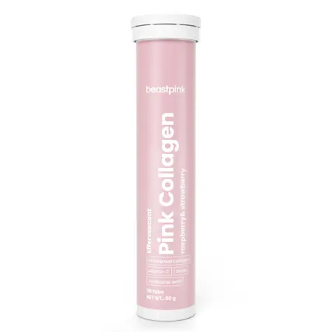 Šumivý Pink Collagen - BeastPink (jahodová malina, 20 tab.)