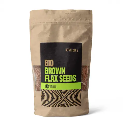 BIO ľanové semienka hnedá - VanaVita (500 g)