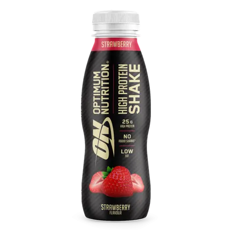 Optimum High Protein Shake - Optimum Nutrition (jahoda, 330 ml)