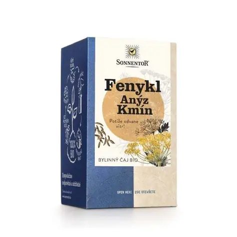 BIO Bylinný čaj fenikel-aníz-rasca 18x1,7g - Sonnentor (30,6 g)