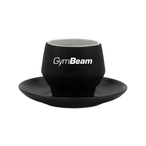 Keramická šálka 100 ml - GymBeam (čierna)
