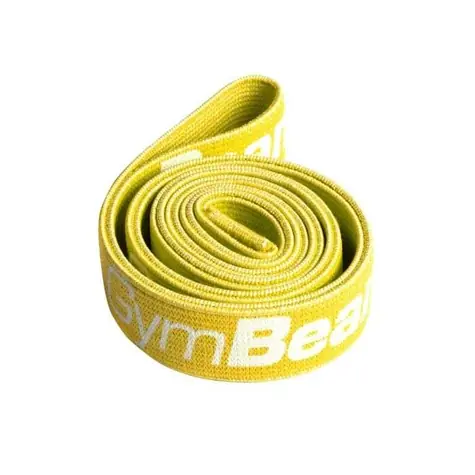 Textilná posilňovacia guma Cross Band Level 1 - GymBeam (žltá)