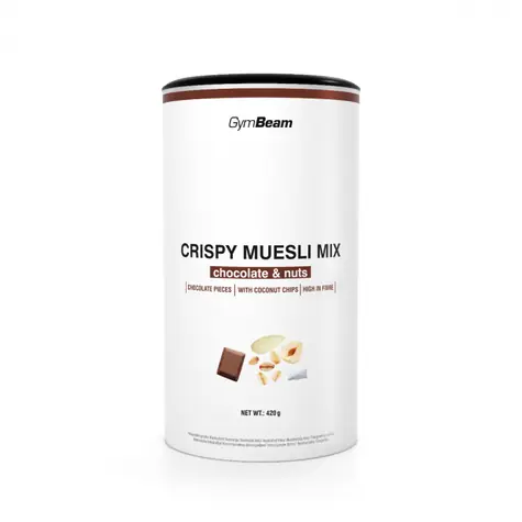 Chrumkavá zmes müsli - GymBeam (čokoláda oriešky, 420 g)