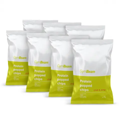 Proteínové chipsy - GymBeam (chilli a limetka, 7 x 40 g)