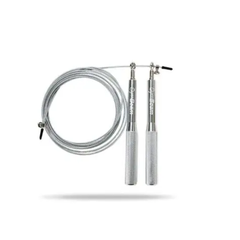 Švihadlo Metal Jumping Rope Silver - GymBeam (sivá)